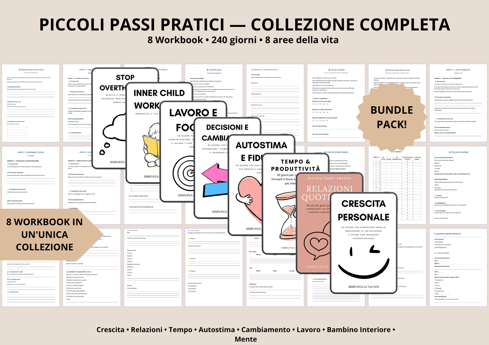 Piccoli Passi Pratici – Bundle Completo 8 Workbook per la Crescita Personale - immagine 2