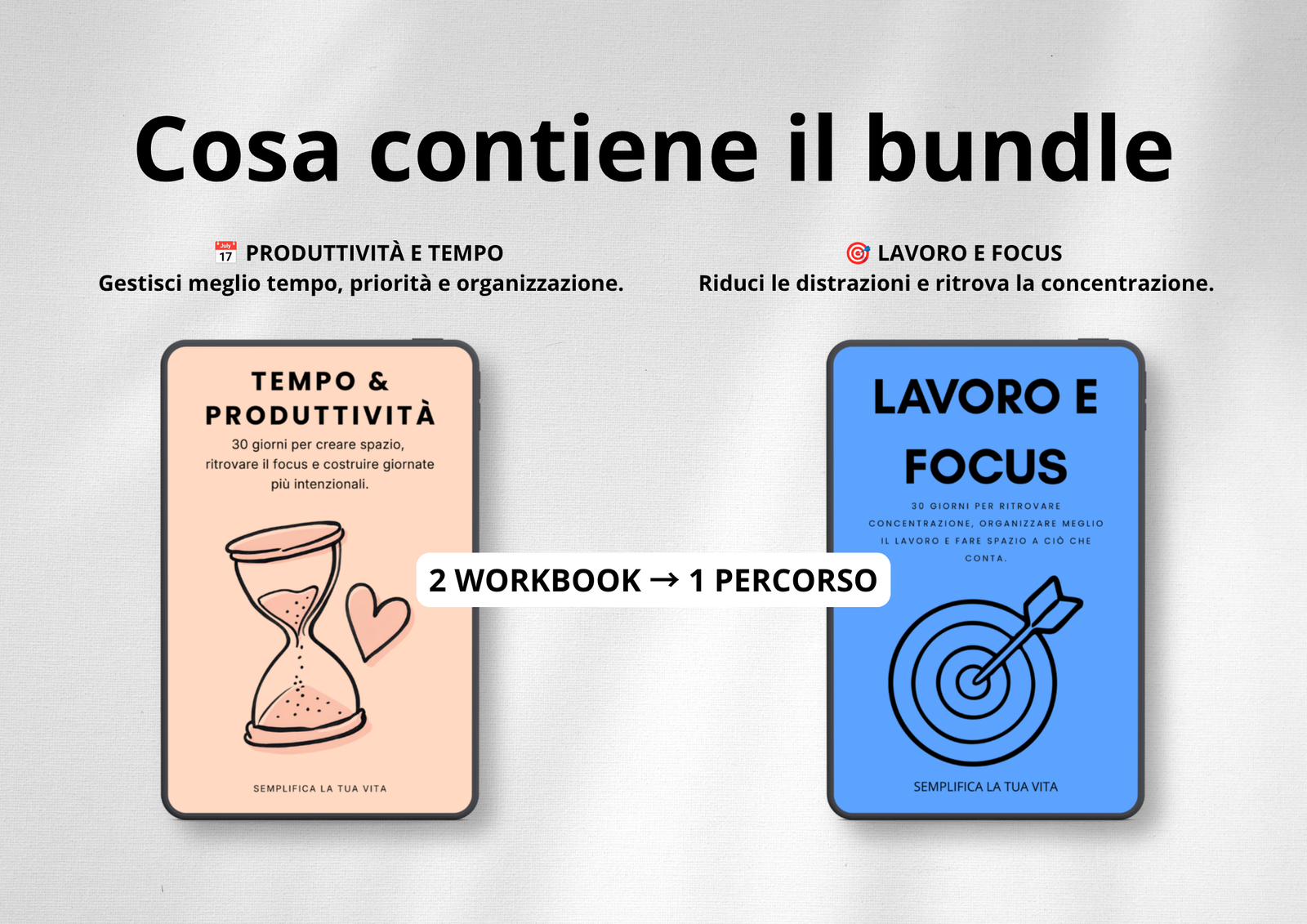 Produttività + Focus – Bundle 2 Workbook per Organizzare il Tempo e Concentrarti - immagine 3
