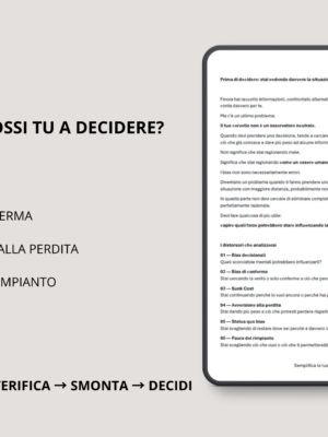 Decision Kit – Uno strumento pratico per prendere decisioni - immagine 9